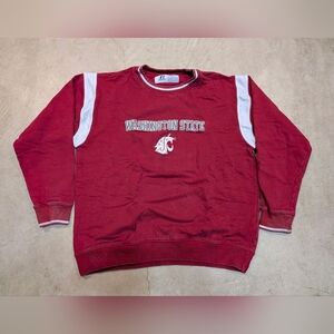 VTG Russell Athletic Washington State Maroon Crewneck Sweater Men's L Red